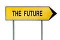 Yellow street concept future sign