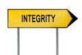 Yellow street concept integrity sign