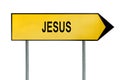 Yellow street concept jesus sign