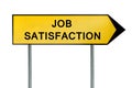 Yellow street concept job satisfaction sign Royalty Free Stock Photo