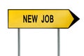 Yellow street concept new job sign Royalty Free Stock Photo