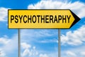 Yellow street concept psychotherapy sign
