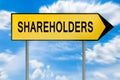 Yellow street concept shareholders sign Royalty Free Stock Photo
