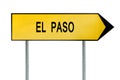 Yellow street concept sign El Paso isolated on white Royalty Free Stock Photo