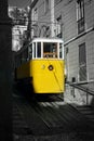 Yellow. Streets of Lisbon. Yellow, black and white