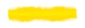 Yellow stripe painted in watercolor on clean white background, yellow watercolor brush strokes, illustration paint brush