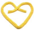 Yellow striped knitting scarf
