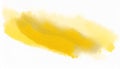 Yellow stroke of paint isolated on transparent background