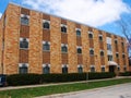 A yellow student dorm building Royalty Free Stock Photo