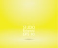 Yellow studio room backdrop background soft light. Mock up template product display.