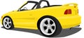 Yellow Stylized Mustang