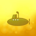 Yellow submarine sails Royalty Free Stock Photo