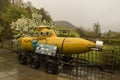 Yellow submarine, used to explore the Loch Ness lake