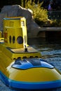 Yellow submarines of the Finding Nemo Submarine Voyage at Disneyland