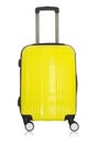 Yellow suitcase on isolated background