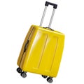 Yellow Suitcase Isolated White Background 3D Rendering