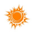 yellow sun burst star symbol Sun icon logo design vector illustration a Sunshine element Royalty Free Stock Photo