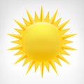 Yellow sun clip art vector isolated Royalty Free Stock Photo