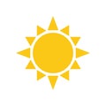Yellow sun isolated - PNG