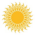 Yellow sun shape