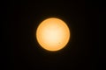 Yellow sun with sunspots Royalty Free Stock Photo