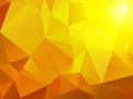 Yellow sun triangular background