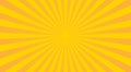 Yellow sunbeams halftone background. Vector illustration.