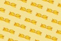 Pattern with yellow sunglasess on background. Royalty Free Stock Photo