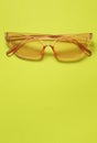 Yellow sunglasess on background. Royalty Free Stock Photo