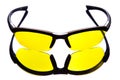 Yellow sunglasses. Front view. Royalty Free Stock Photo