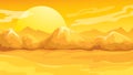 Yellow Sunset Desert Landscape