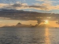 Yellow sunset on Moorea Royalty Free Stock Photo