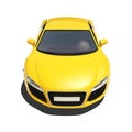Yellow Super Car Isolated on the White Background Royalty Free Stock Photo