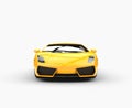 Yellow Supercar Front View Royalty Free Stock Photo