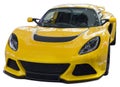 Yellow supercar isolate