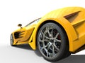 Yellow supercar - wheel closeup Royalty Free Stock Photo
