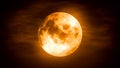 Yellow Supermoon captured over East of England,April\'s version of a full moon goes by several traditional names