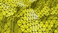 Yellow Surface Triangles geometric background
