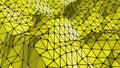 Yellow Surface Triangles geometric background Royalty Free Stock Photo