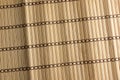 Yellow sushi Mat made from natural bamboo Royalty Free Stock Photo