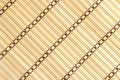 Yellow sushi Mat made from natural bamboo Royalty Free Stock Photo