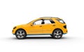 Yellow SUV - Side View Royalty Free Stock Photo