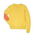 Yellow sweater isolated on a white background Royalty Free Stock Photo