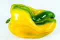Yellow Bell Pepper with Green Stripe