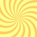 Yellow swirl background, poster design template, vector illustration Royalty Free Stock Photo