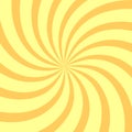 Yellow swirl background, poster design template, vector illustration