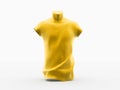 Yellow t shirt concept rendered isolated