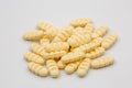 Yellow tablets with strips for dividing into four parts closeup