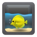 yellow tang fish in an aquarium. Vector illustration decorative design Royalty Free Stock Photo