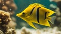 yellow tang fish yellow aquarium fish. Yellow tang Royalty Free Stock Photo